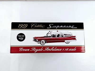 Sunset Coach 1959 Cadillac Superior Crown Royale Ambulance 1:18 Scale White New - Image 1 of 4
