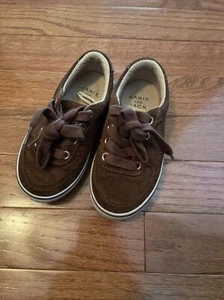 janie and jack boy suede brown sneaker la es size 8 - Picture 1 of 3