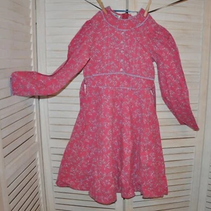 Vestido de Colección Alyssa Niñas Pradera Rosa Caliente Azul Flores RicRak Manga Larga Talla 12 - Imagen 1 de 10