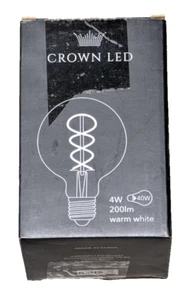(NEW) Crown LED 4W E26 Bulb (40W Equivalent) 200 LM 2000K Warm White Dimmable - Picture 1 of 6