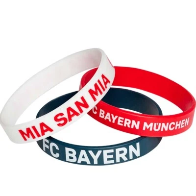 FC Bayern München Armband 3er Set Mia san Mia Logo Sterne FC Bayern Fanartikel