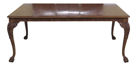 L48418EC: KARGES Ball & Claw Walnut Dining Room Table Cover