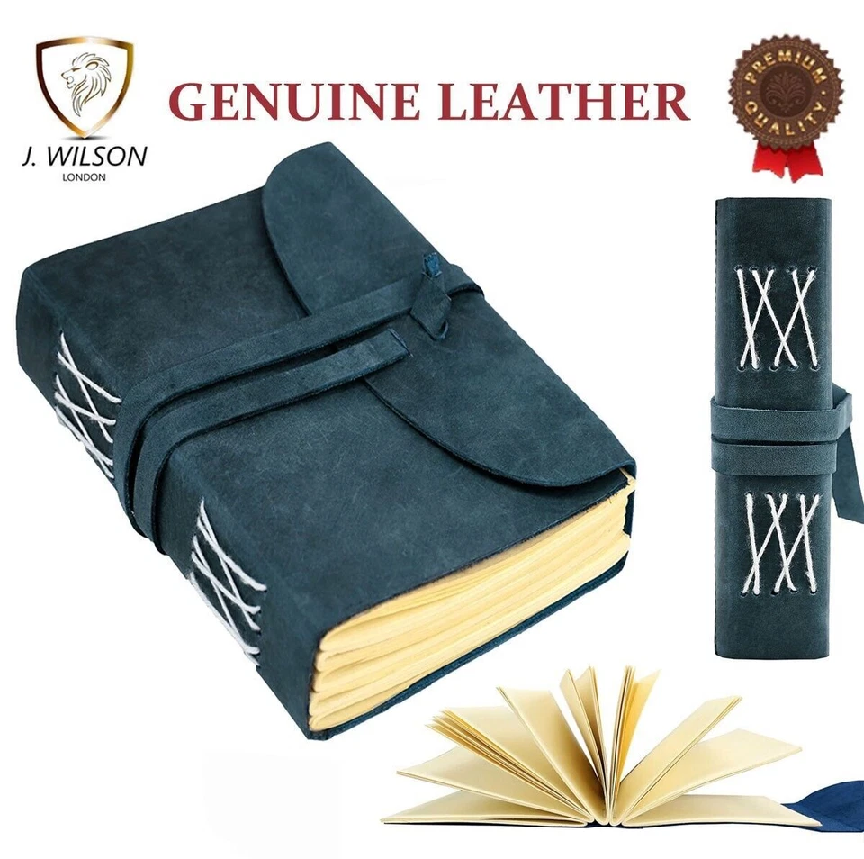 Vintage Leather Bound Diary Travel Memo Notebook Plain Writing Journal Handmade - Image 1 of 4