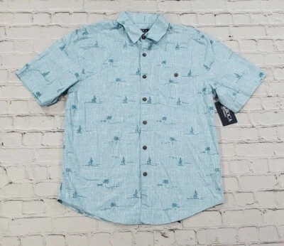 Boca Classics Button Up Collared Tropical Short Sleeve Shirt Pocket MENS SZ S - Image 1 of 4
