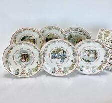 Wedgewood Peter Rabbit Christmas Plate 6 Plates Set 1983 - 1988 From Japan