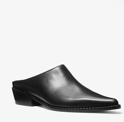 Michael Kors Nash Mule Cuero Negro Talla 8.5 Nuevo En Caja $175 Foto 1 de 4