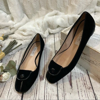 isaac mizrahi vintage alta costura hecho en Italia terciopelo botones planos talla 9 mujer  Foto 1 de 4