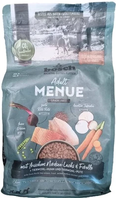 (€12,06/kg) Bosch Menue Adult Nordsee-Lachs & Forelle Hundefutter (Fisch) 2,4 kg - Bild 1 von 4