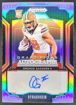 Selección de draft Panini Prizm 2025 Oronde Gadsden II, automática plateada naranja EC2 Foto 1 de 4