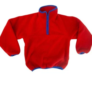 VTG 90s REI Fleece 1/2 Zip Pullover Kids Youth Sm 6-7 Red Outerwear Jacket Retro - Picture 1 of 11