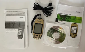 Magellan eXplorist 210 Handheld GPS Navigator Hiking Waterproof Cord CD Tested - Picture 1 of 11
