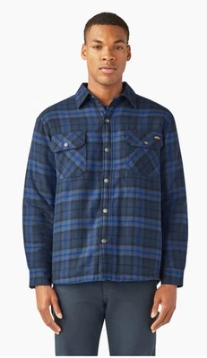 Jaqueta masculina Dickies azul lã forrada encaixe flanela tamanho 2XL - Imagem 1 de 4