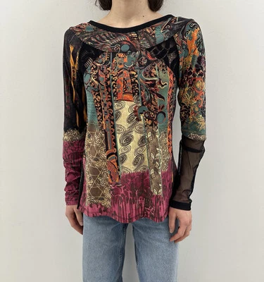 Save The Queen женщин y2k верхний многоцветный итальянский винтажный размер M - Изображение 1 из 4