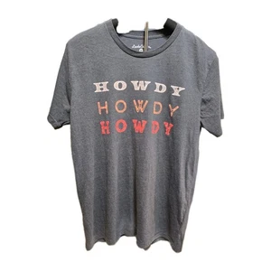 Howdy Howdy Howdy Lincoln Outfitters Medium Unisex T-shirt  Grey Mens Tee Womens - Picture 1 of 8