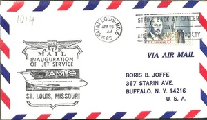 First Jet Airmail Flight Saint Louis - Twin City MN 26 April 1965 AAMC#J1014 - Picture 1 of 1