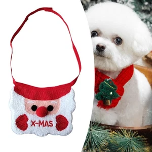 Christmas Santa Claus Pet Bib Dog Scarf Cute - Picture 1 of 7