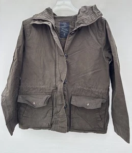 Women's Gap Twill Wet Moss Hooded Parka Jacket Size S - Picture 1 of 2