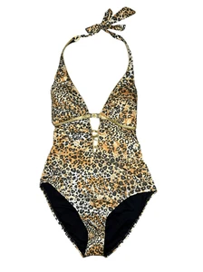 Vintage Baby Phat Women’s Large One Piece Swimsuit Cheetah Print Y2K - Picture 1 of 7