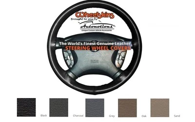 Ford Leather Steering Wheel Cover - 6 Color Options Genuine Cowhide Wheelskins - Image 1 of 4