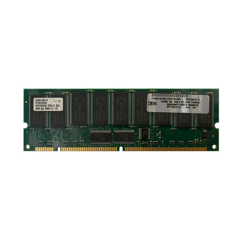 IBM 33L3114 128MB PC-100 DDR Memory Module 33L3113 - Image 1 of 1