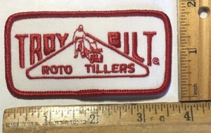Vintage Troy Bilt Roto Tillers Logo Sew On Patch Garden Tool Agricultural - Picture 1 of 2