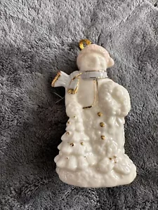 porcelain christmas snowman ornament - Picture 1 of 4