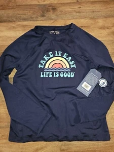 RESALE LOT OF 11 SHIRTS LIFE IS GOOD UPF 50 GIRLS SHIRT Blue Top XL 14 16 NWT - Picture 1 of 3