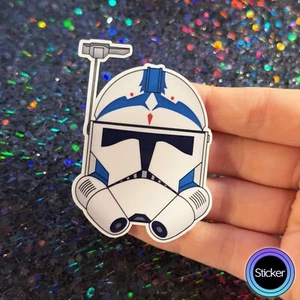 Star Wars Sticker Decal Fives Clone Trooper Helmet, Clone Wars - Picture 1 of 3