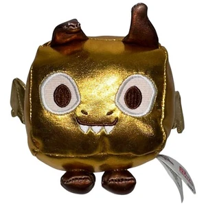 2022 Pet Simulator X Gold Metallic Luna Dragon 4" Plush Phatmojo NO CODE - Picture 1 of 9