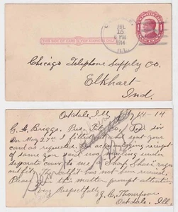 TurtlesTradingPost- Illinois- Oakdale, IL 1914- Chicago Telephone Co Part Order - Picture 1 of 3