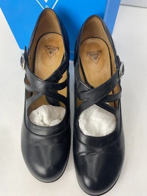 John Fluevog Bellevue Mary Jane Black Heels Size 8 Pearl Hart With Box - Image 1 of 4