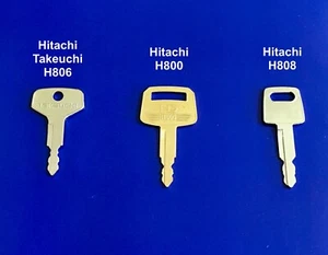 HITACHI TAKEUCHI Master Plant Key Set Excavator Digger Dumper + FAST POST ! - Picture 1 of 1