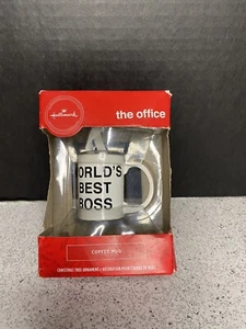 Hallmark Ornament-2020-THE OFFICE-Worlds Best Boss-Coffee Mug-Dunder Mifflin Inc - Picture 1 of 3