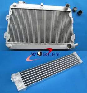 Aluminum Radiator+Oil cooler For Mazda RX-7 RX7 SA/FB S1 S2 S3 12A 13B 1979-1985 - Picture 1 of 11