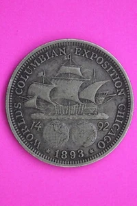 1893 Columbian Chicago Worlds Exposition Commemorative Silver Half Dollar 0805N - Picture 1 of 2