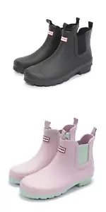 NEW Hunter Girls Original Chelsea Kids Waterproof Rain Slip-On Boots - Picture 1 of 7