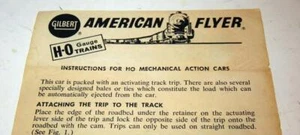 HO TRAINS VINTAGE AMERICAN FLYER HO MECHANICAL ACTION CARS SHEET- FAIR- M50 - Picture 1 of 1