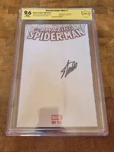 AMAZING SPIDER-MAN #1 - BLANK VARIANT - SIGNED BY STAN LEE - CBCS 9.6 - Picture 1 of 3