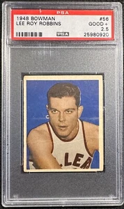 1948 Bowman Basketball Card #56 LEE ROY ROBBINS Providence Steamrollers PSA 2.5 - Picture 1 of 2