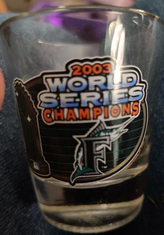 2003 100TH WORLD SERIES NY Yankees vs FLORIDA MARLINS  Shot GLASS Cover
