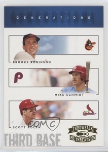 2005 Donruss Throwback Threads Generations Mike Schmidt Scott Rolen #G-20 HOF
