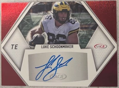 2023 SAGE A-LS Luke Schoonmaker HIGH SERIES RED ROOKIE AUTO - Image 1 of 2