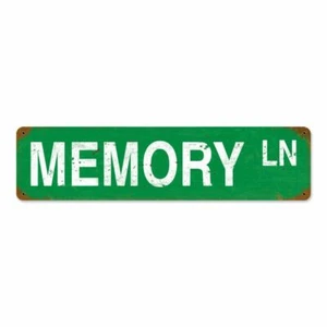 MEMORY LANE LN STREET SIGN STYLE 20" HEAVY DUTY USA MADE METAL ADVERTISING SIGN - Picture 1 of 1