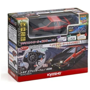 1:28 KYOSHO 66613 RC First Mini-Z Toyota Sprinter Trueno AE86 Red/Black RC Car - Picture 1 of 10