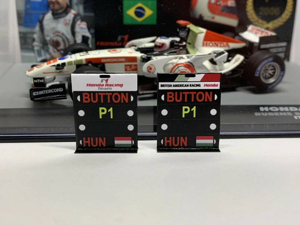 Pitboard 1:43 e 1:18 (F1 Slate) / Jenson Button (Bar Honda) 2006 / GP d'Ungheria - Immagine 1 di 1