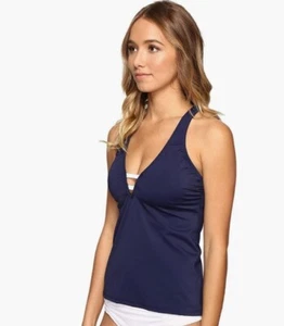 NWT Nautica XXS SC Racerback Tankini Top Blue White 97774 - Picture 1 of 2