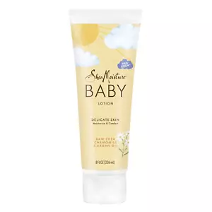 Loción hidratante para bebé para piel seca manzanilla de karité cruda y aceite de argán, 8 OZ - Imagen 1 de 12