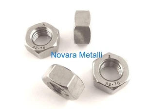 10 dadi esagonali pollici 1/4" UNC inox A2 ecrous pouces tuercas pulgadas nuts - Imagen 1 de 1
