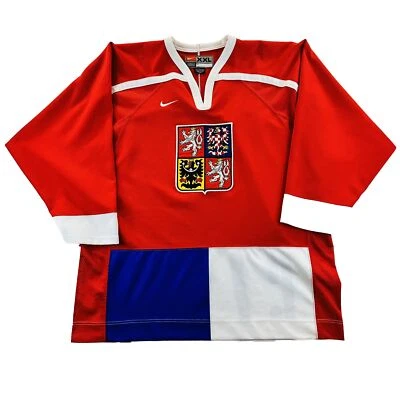 Camiseta de hockey olímpica de la República Checa Nike para hombre XXL adulto roja deletreada en blanco Foto 1 de 4