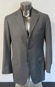 Mens Isaia Napoli Gray 3 Button Suit Jacket Sport Coat Surgeons Cuff 120s 42L - Picture 1 of 12